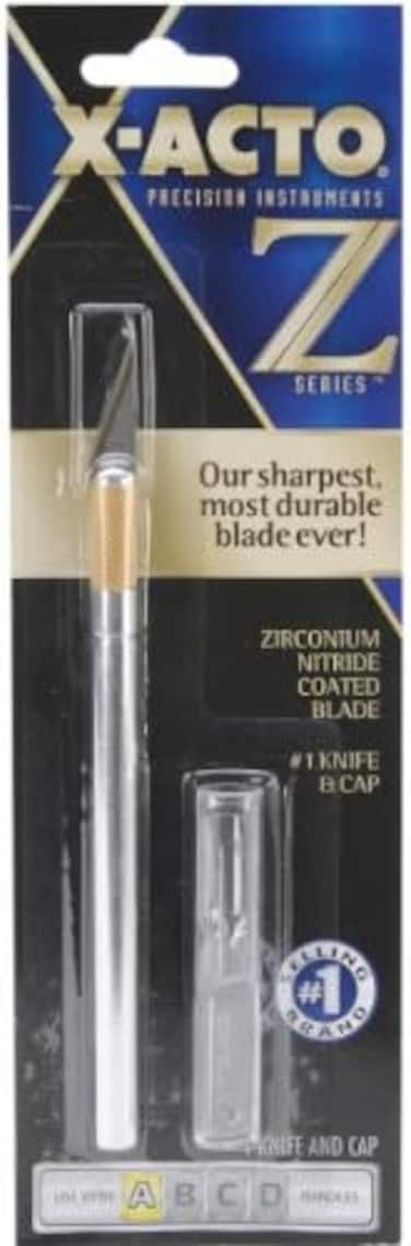 X-Acto Precision Utility Knife, Metal, Silver, 9.0 inches, Aluminum Handle, Z-Series #1, Includes Safety Cap
