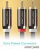 FosPower RCA Y Cable (1.8M/6FT), RCA Y Subwoofer Adapter [Dual Shielded   24K Gold Plated] 1 RCA to 2 RCA Audio Connector for Surround Sound/Dolby Digital/DTS