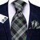 Hi-Tie Silk Paisley Necktie and Pocket Square Cufflinks Set