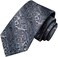 Hi-Tie Silk Paisley Necktie and Pocket Square Cufflinks Set