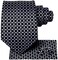 Hi-Tie Silk Paisley Necktie and Pocket Square Cufflinks Set
