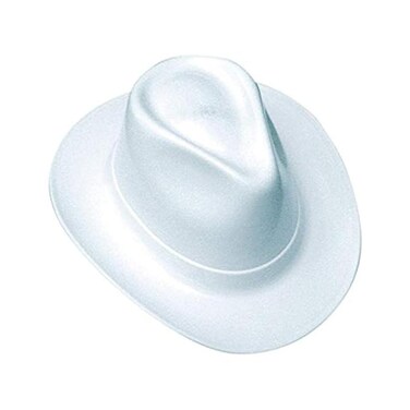 Occunomix VCB200-00 Vulcan Cowboy Style Hard Hat with Ratchet Suspension, White