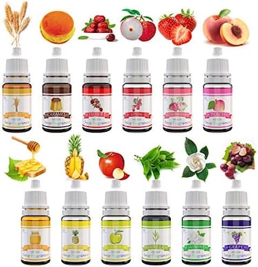 DecorRom Soap Essential Oil - Set Of 12 Liquid Soap Scents For Making Bath Bombs, Soap Making Supplies, And Diy Slime - Food Grade Concentrated Bath Bomb Scents For Cosmetics And Crafts