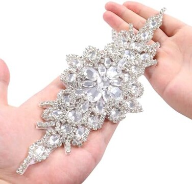 ShiDianYi Elegant Sash/Wedding Applique - Rhinestones Hot Fix or Sew On