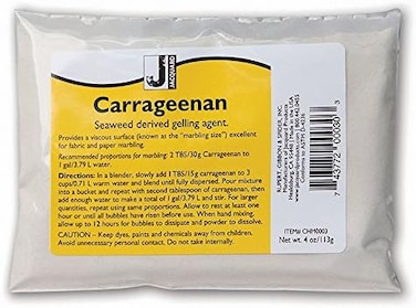 Jacquard Carrageenan 4 Ounces - Natural Seaweed Gelling Agent - Excellent for Fabric and Paper Marbling - Provides Viscous Surface