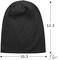 Century Star Unisex Women Thin Solid Baggy Slouchy Lightweight Oversized Cotton Sleep Beanie Hat Skull Cap Black
