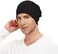 Century Star Unisex Women Thin Solid Baggy Slouchy Lightweight Oversized Cotton Sleep Beanie Hat Skull Cap Black