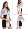 vimate Sparkling Metallic Shawls and Wraps for Evening Party Formal Dresses Wedding Bridesmaid (with Free Scarf Buckle)