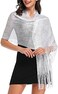 vimate Sparkling Metallic Shawls and Wraps for Evening Party Formal Dresses Wedding Bridesmaid (with Free Scarf Buckle)