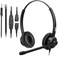 MAIRDI Cisco Headset with Noise Cancelling Mic for Call Centers Offices Home Phones Compatible with Jabra Cisco 7940 7941 7942 7945 7960 7961 7965 7970 7971 Including 3.5mm Connector for Cell Phone
