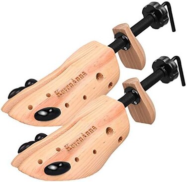 KevenAnna Pair of Premium Professional 2-way Shoe Trees, Wooden Shoe Stretcher for Men or Women