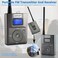 EXMAX E108 DSP Stereo Wireless Headsets FM Radio Broadcast System for Tour Guide Teaching Meeting Training Travel Field Interpretation 1 Transmitter &amp; 10 Receivers (White)
