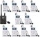 EXMAX E108 DSP Stereo Wireless Headsets FM Radio Broadcast System for Tour Guide Teaching Meeting Training Travel Field Interpretation 1 Transmitter &amp; 10 Receivers (White)