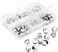 SUBANG 40 Pieces Metal Pin Backs Locking Pin Keepers Locking Clasp with Storage Case