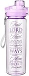 Christian Art Gifts Trust in The Lord Plastic Water Bottle, Purple