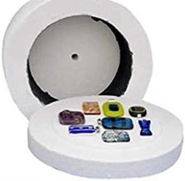 Hensom Large Microwave Kiln Kit 5 Bags Fusing Glass &amp; Large Kiln for Glass Fusing