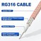 Eightwood Eightwood RG316 RF Coaxial Coax Cable 50 feet