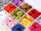 GANSSIA 5/8 Inch (15mm) 15 Colors Assorted Buttons for Sewing Flatback Button Multicolors 4 Holes Buttons for DIY Decoration Craft Pack of 300 PCS with Box