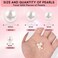 Goensjt 1200pcs 4 Sizes ABS Pearl Beads Ivory No Holes Elegant Luster, Pearls for Crafts, DIY, Vase Filling, Wedding, Birthday Party, Home Decoration (4mm, 6mm, 8mm,10mm)