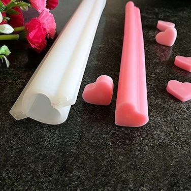 EchoDone Echodo Heart Tube Column Silicone Soap Mold Embed Soap Making Supplies Tool Heart Shape Candle Mold Set Soap Mould