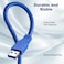 ريتوب كيبل وصلة USB 3.0 قصير من النوع ايه ذكر الى انثى ازرق بطول 1 قدم (عبوة من قطعتين)