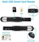 Rocketek 32/64bit XP/Vista/7/8/10 Mac OS X Electronic ID and Memory Card Reader
