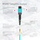 Karono Female MPO to MPO Fiber Optic Patch Cord - MTP Compatible Type B, 33 ft (10M), OM3 Multi-Mode Fiber, 12-core Channels for QSFP+Transceivers Application, Aqua