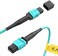 Karono MPO MTP 12 Fibers Female Patch Cable, 16.5 ft (5M) Type B (Key Up to Key Up), OM3 Multi-Mode Fiber Optic for QSFP+Transceivers MTP Compatible Application, Aqua
