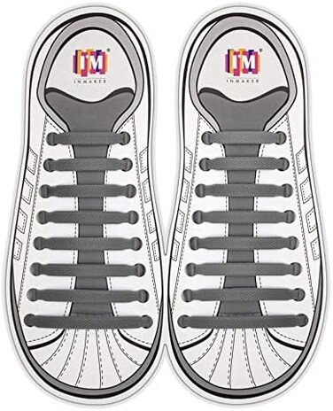 INMAKER No Tie Shoe Laces for Adults and Kids, Elastic Shoelaces for Sneakers, Rubber Silicone Tieless Laces