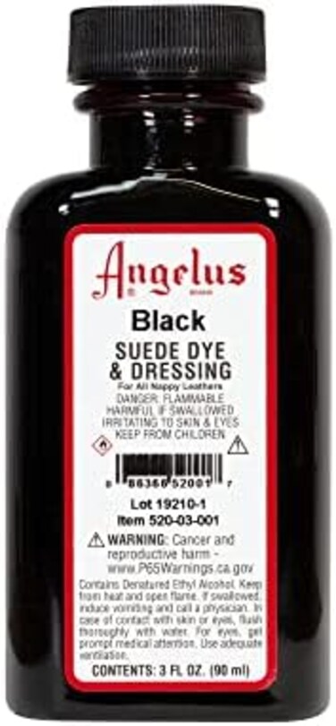 Angelus Brand Suede &amp; Nubuck Dye &amp; Dressing - Black, 3 fl oz