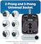 OREI UK, Hong Kong Travel Adapter Plug, OREI Adaptor 2 in 1, For Botswana, England, UAE, Dubai - Safe Grounded Connection - Universal Socket - 4 Pack