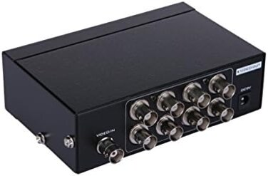 AuviPal AuviPal 8-Port (1 Input 8 Output) BNC Video Splitter Box Coaxial Distributor Amplifier for CCTV Camera Video Monitoring System Resolution up to 1080p
