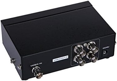 اوفيبال اوفيبال 4-Port (1 Input 4 Output) BNC Video Splitter Box محوري موزع مضخم صوت لنظام مراقبة الفيديو بدقة تصل إلى 1080p