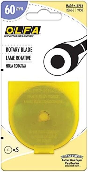 Olfa Rotary Blade Refill (5 per Package) - 60 Millimeters