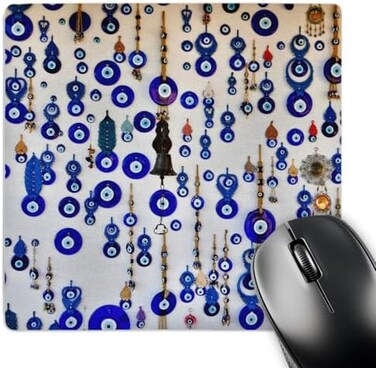 3dRose Evil Eyes for sale in shop near Castle, Cappadocia, Turkey - Mouse Pad, 8 by 8 inches (mp_187747_1)