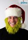 elope Grinch Beard Santa Hat, Green, One Size