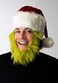 elope Grinch Beard Santa Hat, Green, One Size