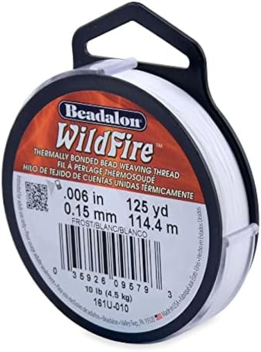 Beadalon Wildfire Thermally Bonded Beading Thread, Frost