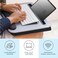 LapGear Memory Foam Lap Desk with Wrist Rest and Phone Holder - Medium - Silver Carbon - Fits up to 15.6 Inch Laptops and Most Tablet Devices - Style No. 91335