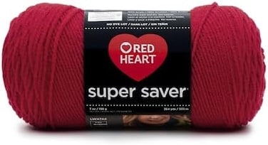 Red Heart E300.0319 Super Saver Economy Yarn, Cherry Red