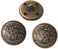 YaHoGa (25mm 10pcs, Antique Brass) - 10PCS 1 Inch (25mm) Antique Metal Buttons with Shank for Blazers, Suits, Jackets (Antique Brass)