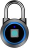 MEGAFEIS Fingerprint Padlock, Bluetooth Lock, APP, IP65 Waterproof, Smart Padlock with Keyless Biometric Suitable for Gym, Sports, Bike, School, Outdoor, Fence and Storage Blue FB