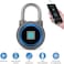MEGAFEIS Fingerprint Padlock, Bluetooth Lock, APP, IP65 Waterproof, Smart Padlock with Keyless Biometric Suitable for Gym, Sports, Bike, School, Outdoor, Fence and Storage Blue FB
