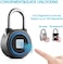MEGAFEIS Fingerprint Padlock, Bluetooth Lock, APP, IP65 Waterproof, Smart Padlock with Keyless Biometric Suitable for Gym, Sports, Bike, School, Outdoor, Fence and Storage Blue FB