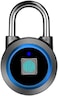 MEGAFEIS Fingerprint Padlock, Bluetooth Lock, APP, IP65 Waterproof, Smart Padlock with Keyless Biometric Suitable for Gym, Sports, Bike, School, Outdoor, Fence and Storage Blue FB