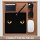 3dRose LLC 8 x 8 x 0.25 Inches Mouse Pad, Spooky Black Cat's Eyes (mp_128253_1)