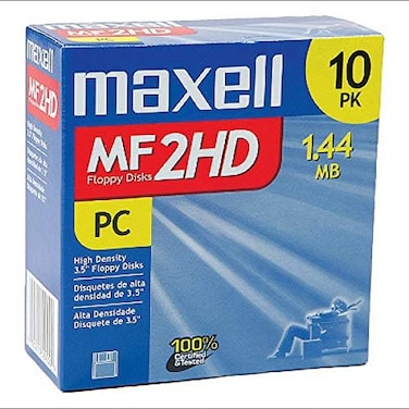 Maxell Hi-Density MF2HD Floppy Disks (Pack of 10)