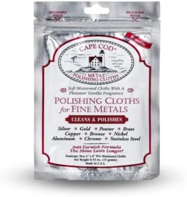 Cape Cod Polishing Cloths for Metal, Pack of 2