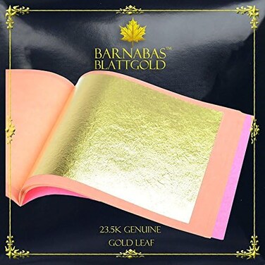 BARNABAS BLATTGOLD Genuine Gold Leaf Sheets 23.5k [3.1"] 25 Sheets G80-23.5K-25