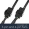 CRJ Electronics USB to 3/4-Pin PWM 5V USB Sleeved Fan Power Adapter Cable